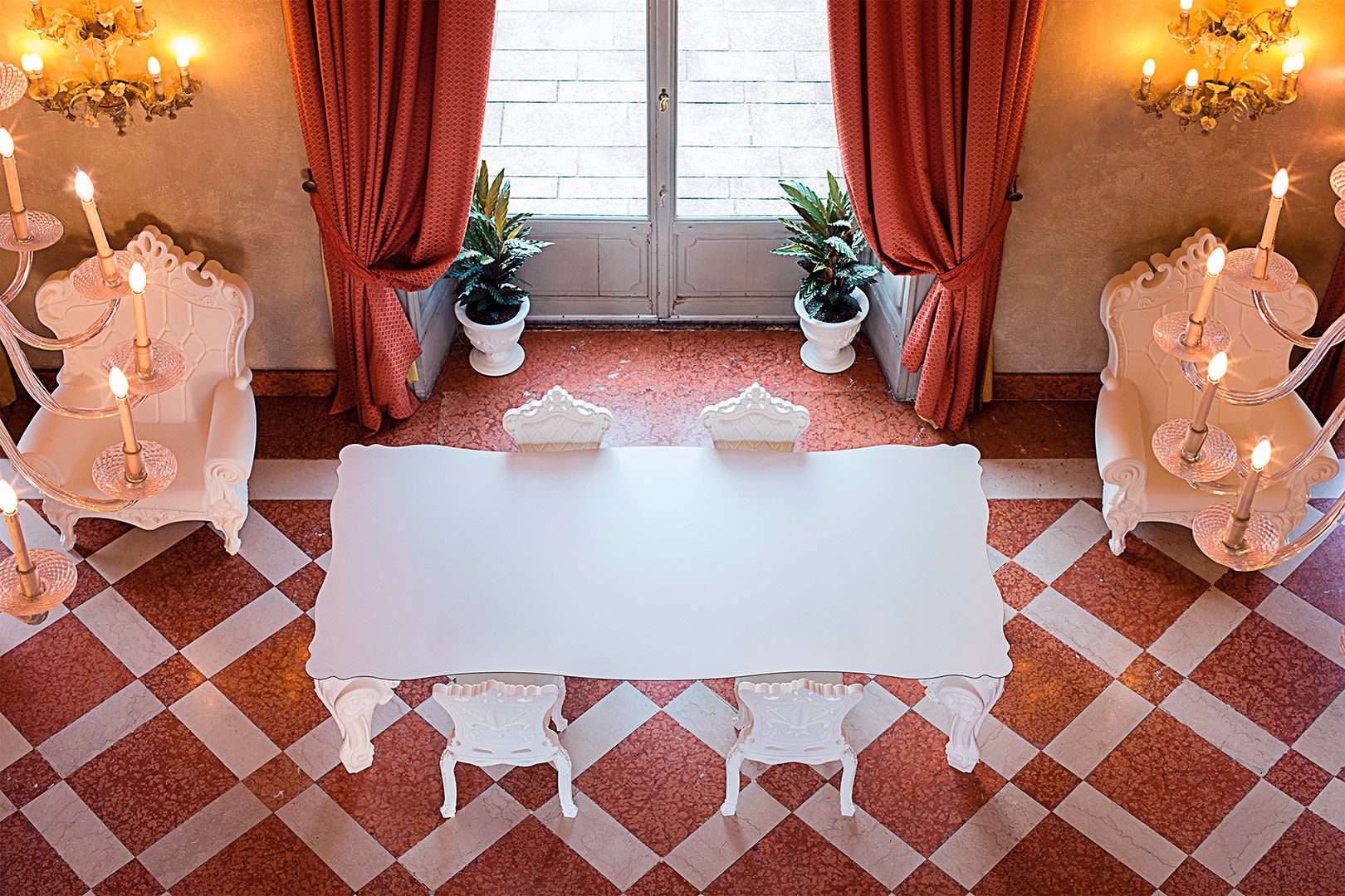 Прямоугольный стол для гостиной из полиэтилена SLIDE Дизайн любви ARCH-00131735 - Вид №3