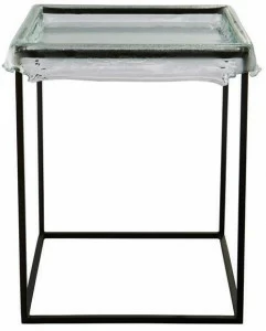 RADAR INTERIOR Квадратный журнальный столик из термоформованного стекла с подносом