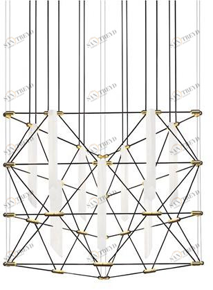 designheure Светодиодная люстра из стали Mozaik sun-id-1458069