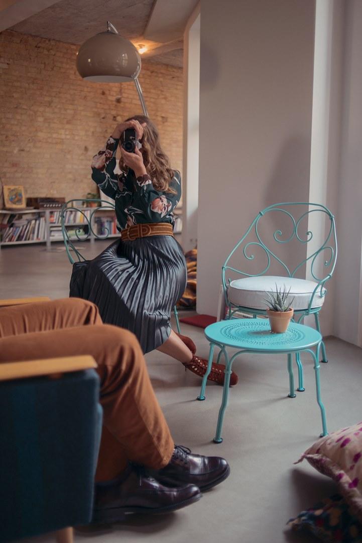 Fermob Садовый столик круглый из стали 1900 2233  - Вид №5