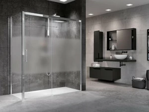 NOVELLINI Душевой уголок угловой с раздвижной дверцей Rose rosse