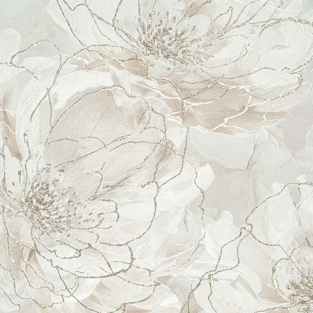 Обои флизелиновые Victoria Stenova Jenny бежевые с цветочным рисунком 1.06 м 89423706 STLM-1564894 - Вид №1