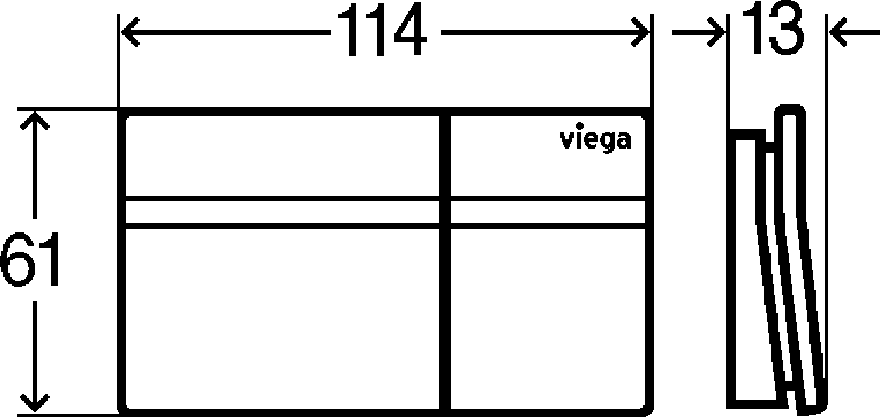 Viega Дистанционный активатор смыва унитаза для Prevista 8641.1 (773090) 773 090 - Вид №3