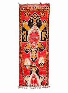 AFOLKI Прямоугольный шерстяной коврик с длинным ворсом и узором Zemmor Taa590be