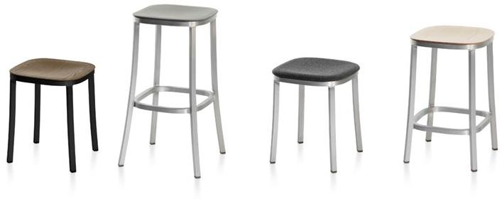 Emeco Табурет высокий полипропиленовый с подставкой для ног 1 inch sun-id-1433544 - Вид №1