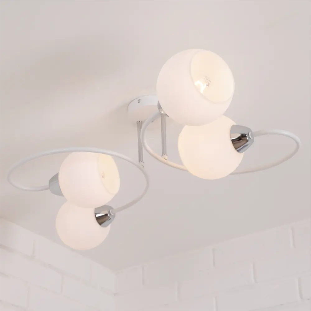 Люстра потолочная «Bitongo» 74523-4 4 лампы 12 м² цвет белый SCHAFFNER STLM-2117754 - Вид №2