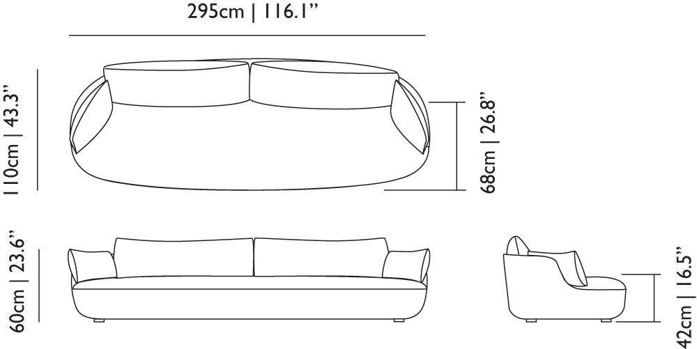 moooi Диван из dacron® Bart sun-id-1424487 - Вид №1