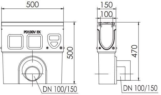 ACO PASSAVANT Сливная яма из полимербетона Aco drain® monoblock pd 10837 / 10838 - Вид №1
