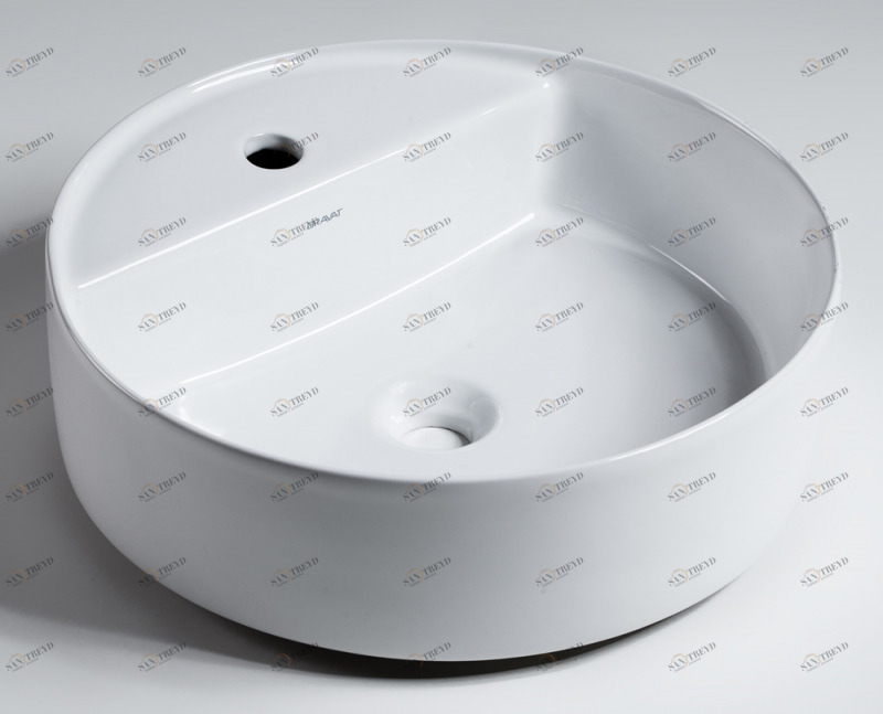 C22284W-1-ENG Накладная раковина на столешницу  овальная Bravat 