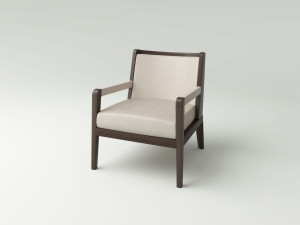 Кожаное и Дубовое кресло с подлокотниками