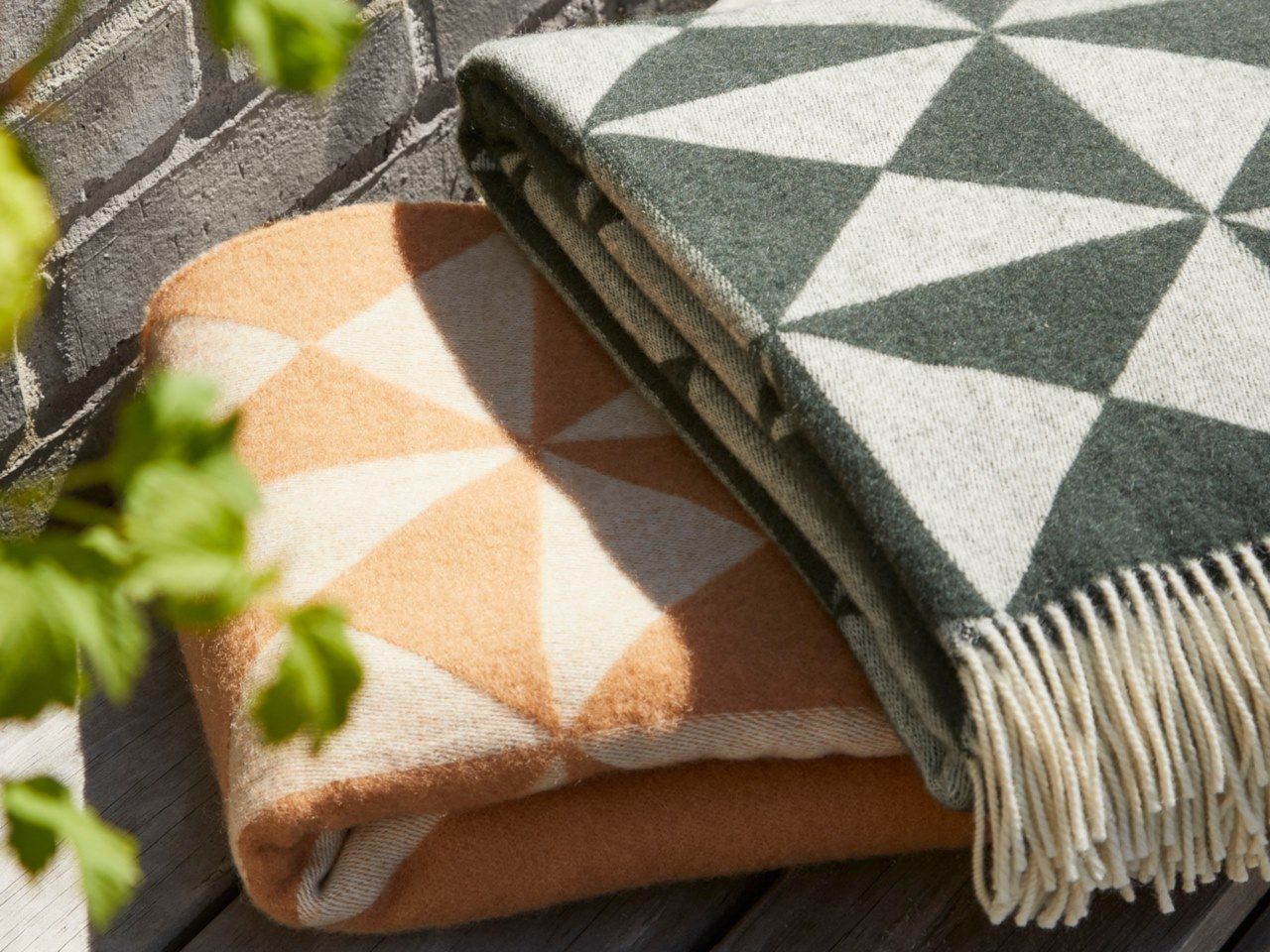 Шерстяной плед с графическим рисунком VERPAN ARCH-00082404 - Вид №3