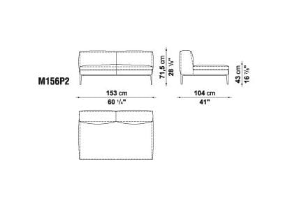 Кожаный угловой диван B&B Italia Michel ARCH-00098797 - Вид №31