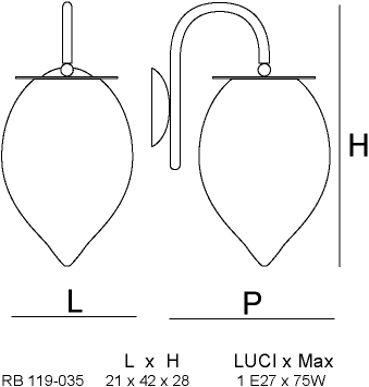 Siru Настенный светильник из муранского стекла Pozzo Rb 119-035  - Вид №1