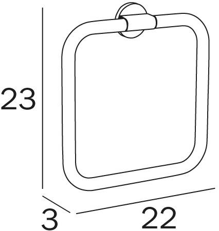 INDA® Кольцо для полотенца из металла One A2416a - Вид №1