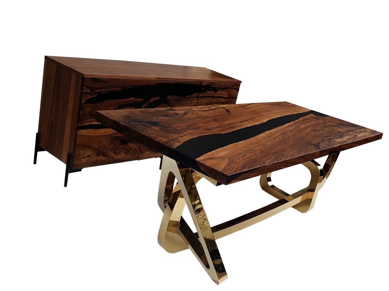 Обеденный набор из дерева и смолы Legnor LEG2408796 ARCH-00093078 - Вид №2