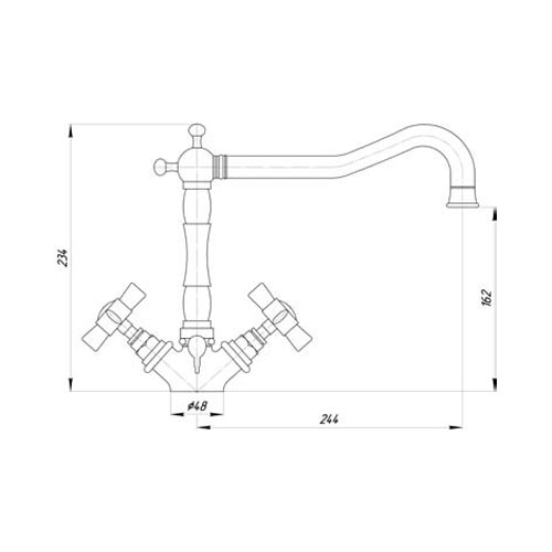 Смеситель MIGLIORE Princeton ML.CUC-851.DO для кухни - золото  - Вид №1
