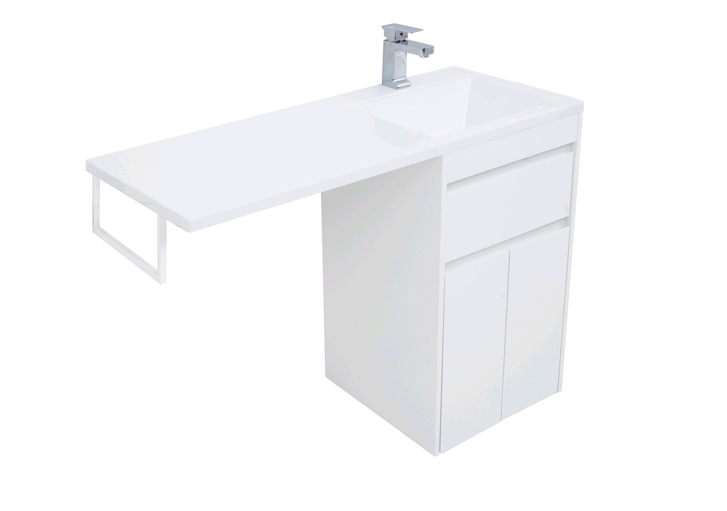 Тумба с раковиной Aquanet Токио 110 R белый (напольная, 1 ящик, 2 дверцы) 0023774400235498 - Вид №7
