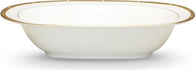 32083 Noritake Салатник овальный Noritake "Рочель,золотой кант" 26см Фарфор костяной 