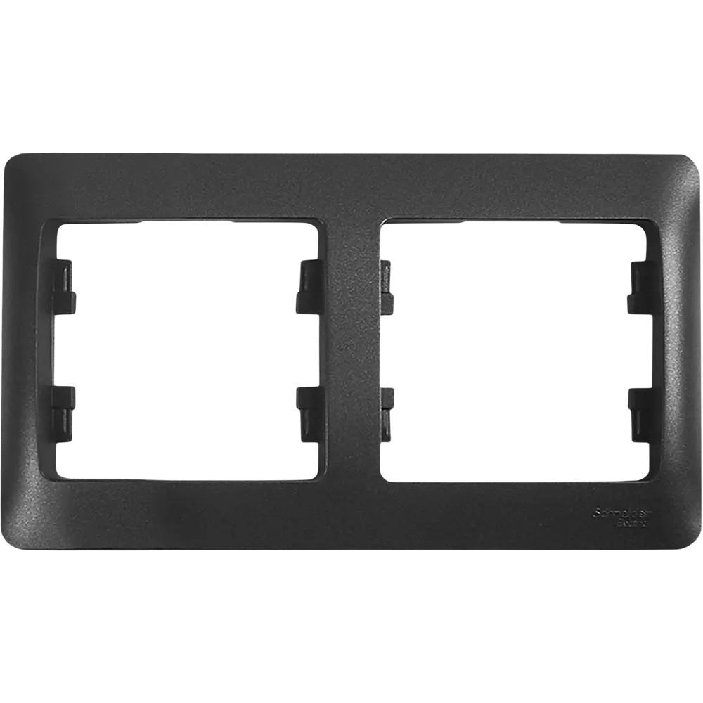 Schneider Electric Glossa - рамка для розеток на 2 поста в цвете антрацит 86710222 STLM-0070827