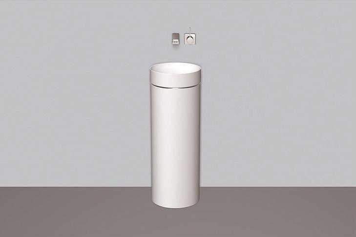 4505500401 Умывальник, wt.rx325.ke, белая, противомикробное Alape серия KE (Unisono) 