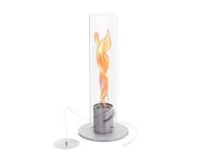 Отдельно стоящий камин из боросиликатного стекла на биоэтаноле