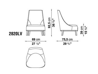 Кресло с высокой спинкой Maxalto ARCH-00063753 - Вид №4