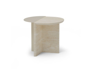 Травертин круглый журнальный столик