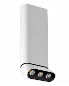 Спот потолочный светодиодный на 3 лампы 38 см белый "Фергус" 8005/3CL-WT-BK LUMIEN HALL ФЕРГУС 00-3949061 Белый