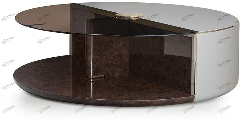 Turri Круглый стеклянный журнальный столик с журнальной стойкой Eclipse sun-id-1384450