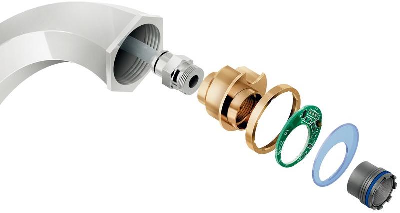 RUBINETTERIE STELLA Смеситель для умывальника с глянцевой поверхностью Teletron sun-id-1450401 - Вид №1