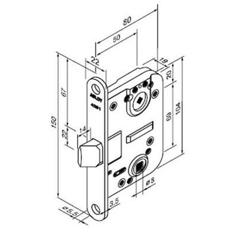 Корпус замка ABLOY 4291 ASSA ABLOY LK01-595