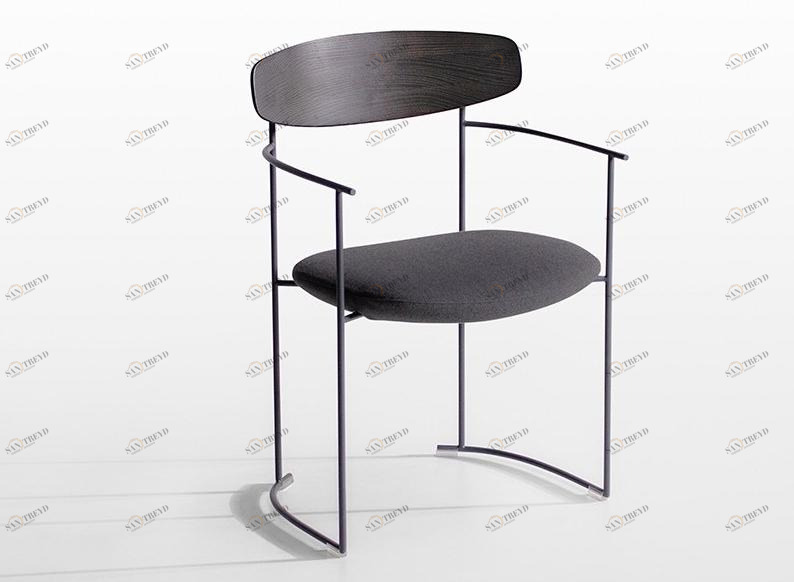 Potocco Кресло со спинкой из ясеня и мягким сиденьем Keel 922\p