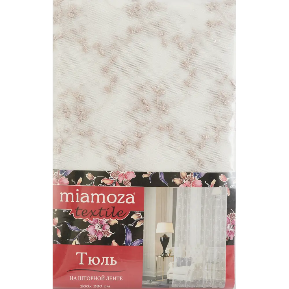 Тюль на ленте «Мия» 300x280 см цвет розовый MIAMOZA STLM-2111549 - Вид №6