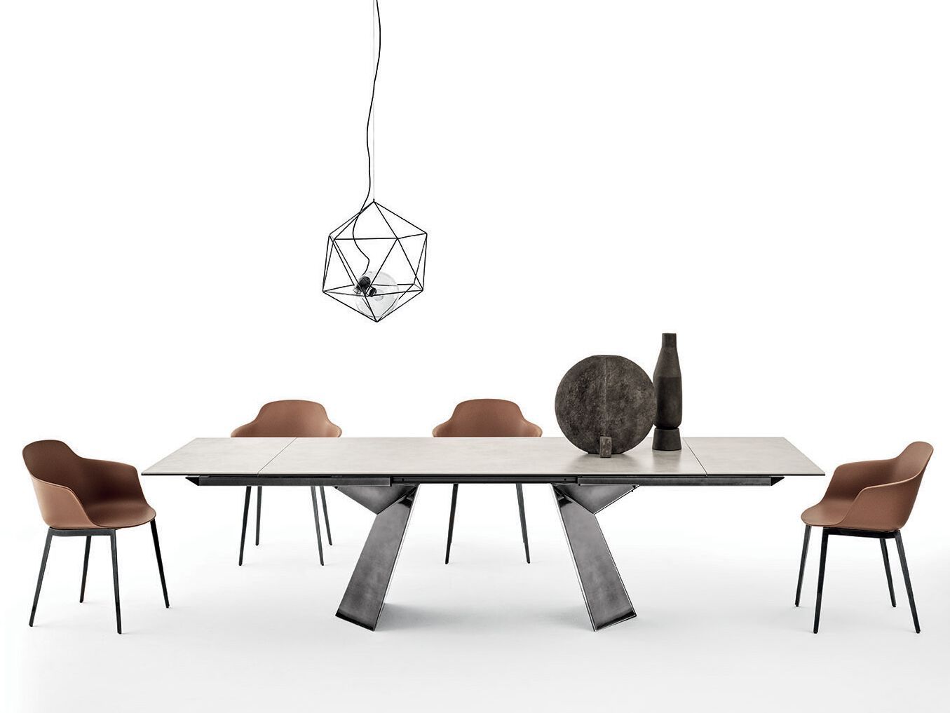 Прямоугольный выдвижной стол из стали и SuperMarmo Bontempi Casa FIANDRE ARCH-00151780 - Вид №5