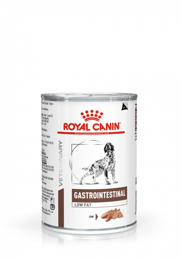 Т0055686 Корм для собак Vet Diet Gastro Intestinal Low Fat при нарушении пищеварения, конс. 410г ROYAL CANIN 