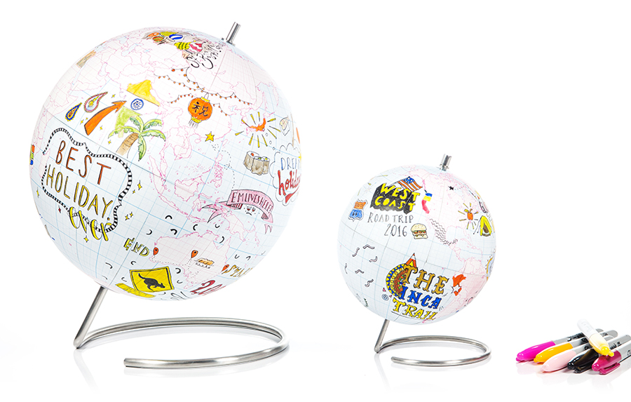 SK GLOBEGRID1 Глобус для разукрашивания journal большой Suck UK  - Вид №6