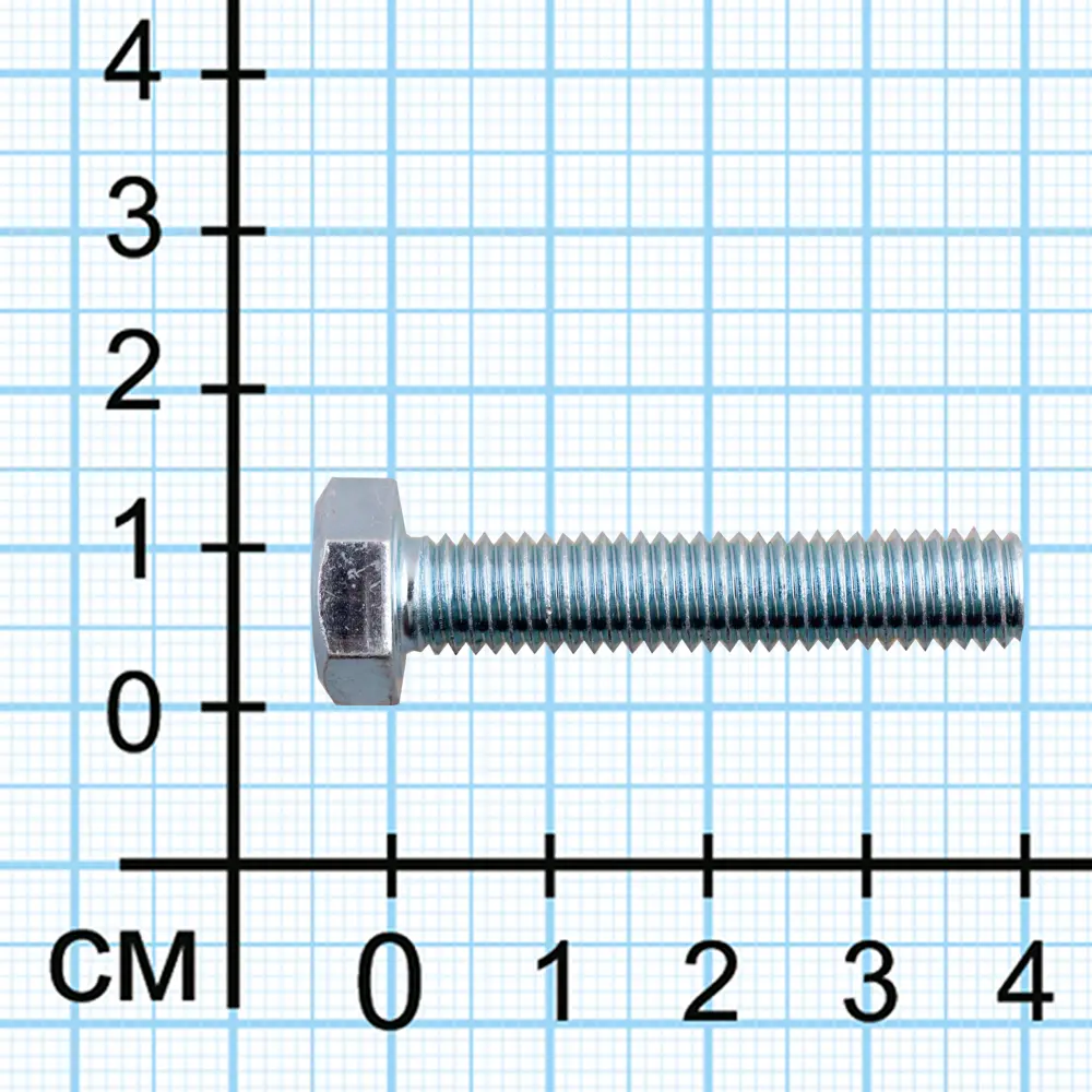 Болт DIN 933 10x40 мм оцинкованный 1 кг Santreyd STLM-2132226 - Вид №2