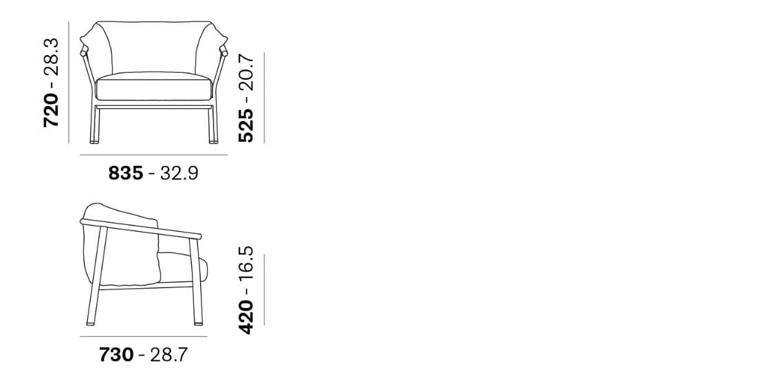 Съемное тканевое садовое кресло с подлокотниками Pedrali Lamorisse ARCH-00038129 - Вид №5