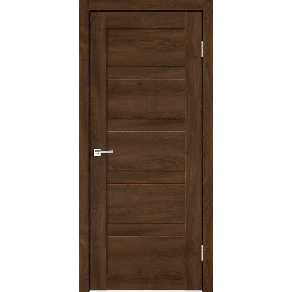 Комплект двери Лайн глухая 80x200 см Hardflex цвет дуб тернер венге с добором 100 мм 89429192 STLM-2131721 VELLDORIS 