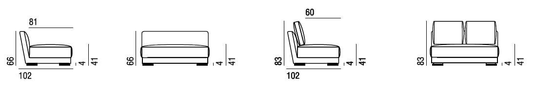 Секционный диван из ткани Verzelloni Линдон ARCH-00077707 - Вид №20