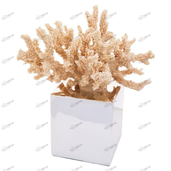 Статуэтка декоративная белая "Коралл В" UNICO  255334 Бежевый;серый 