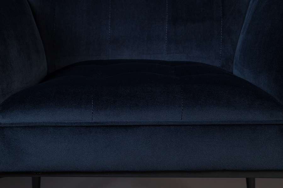Кресло Kate темно-синее высокое под бархат Dutchbone 1200154 - Вид №8