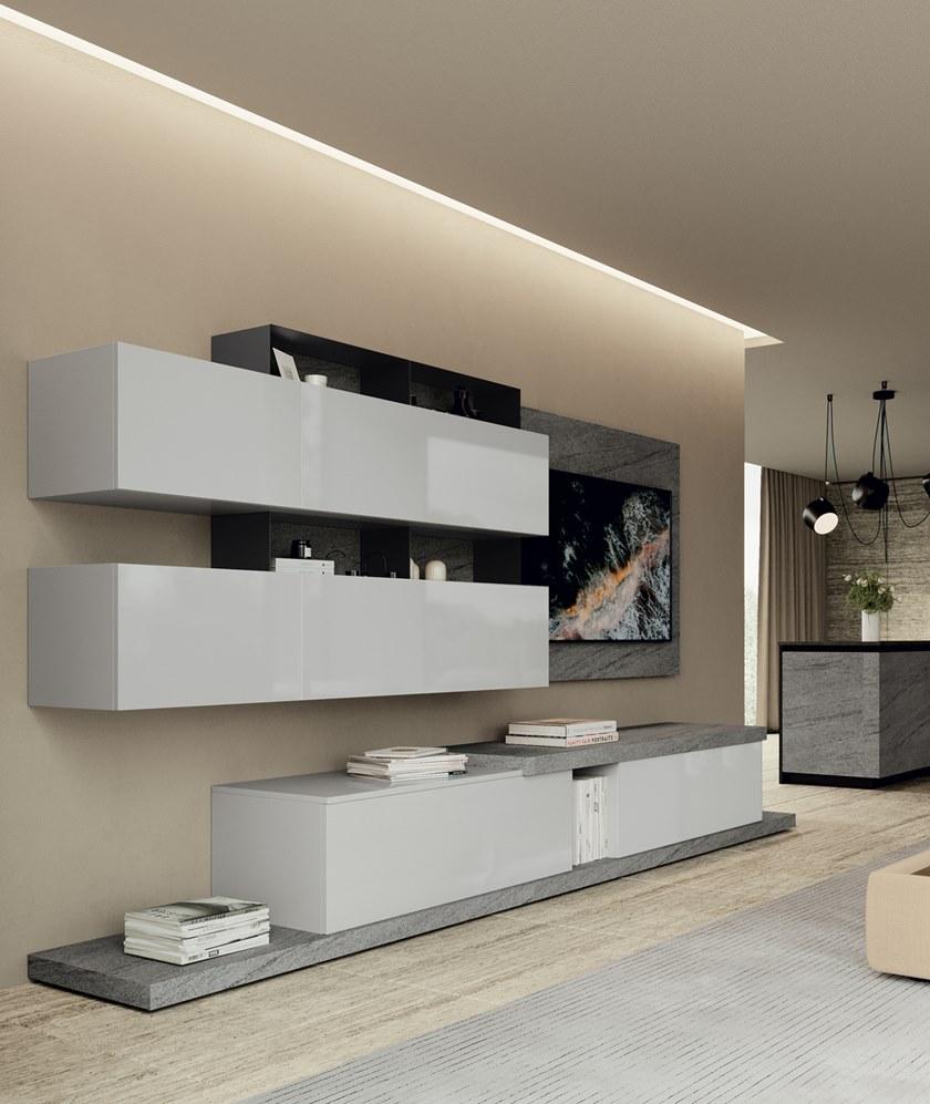 Febal Casa Оборудованная стена из меламина с подставкой под телевизор sun-id-1511155 - Вид №2