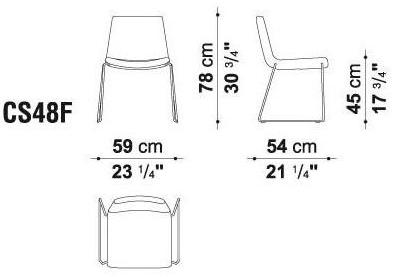 B&B Italia Project Штабелируемый стул с обивкой из ткани Cosmos sun-id-1486925 - Вид №4