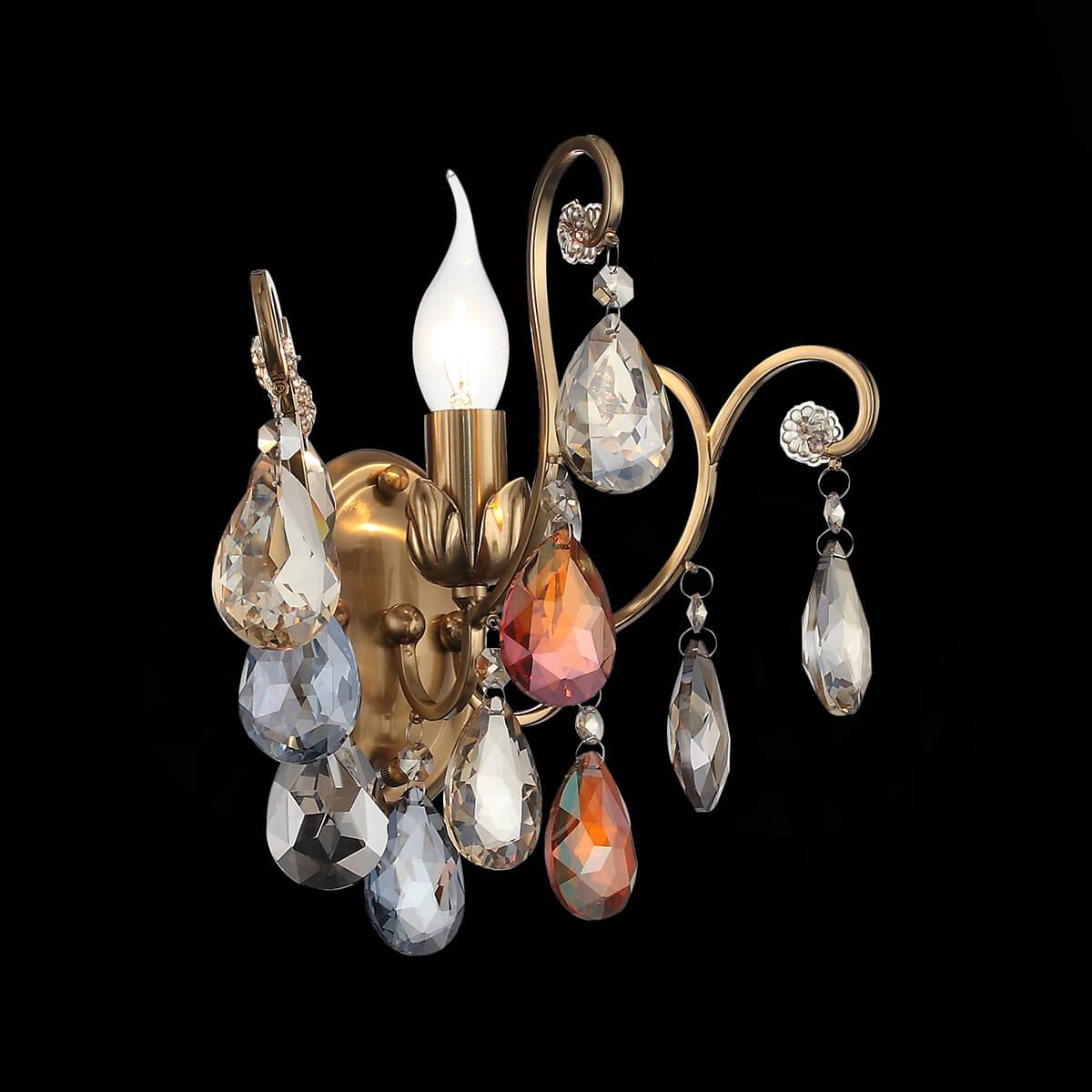 Бра хрустальное янтарное Vianeta SL421.301.01 ST LUCE VIANETA 00-3930114 Золото;оранжевый;прозрачный  - Вид №1