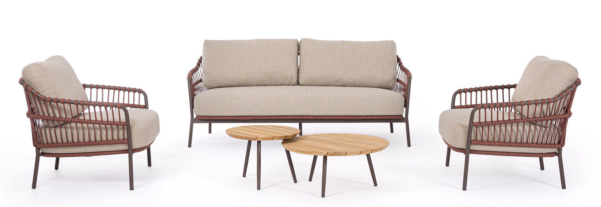 Круглый стол из тикового дерева BIZZOTTO Talaia ARCH-00042462