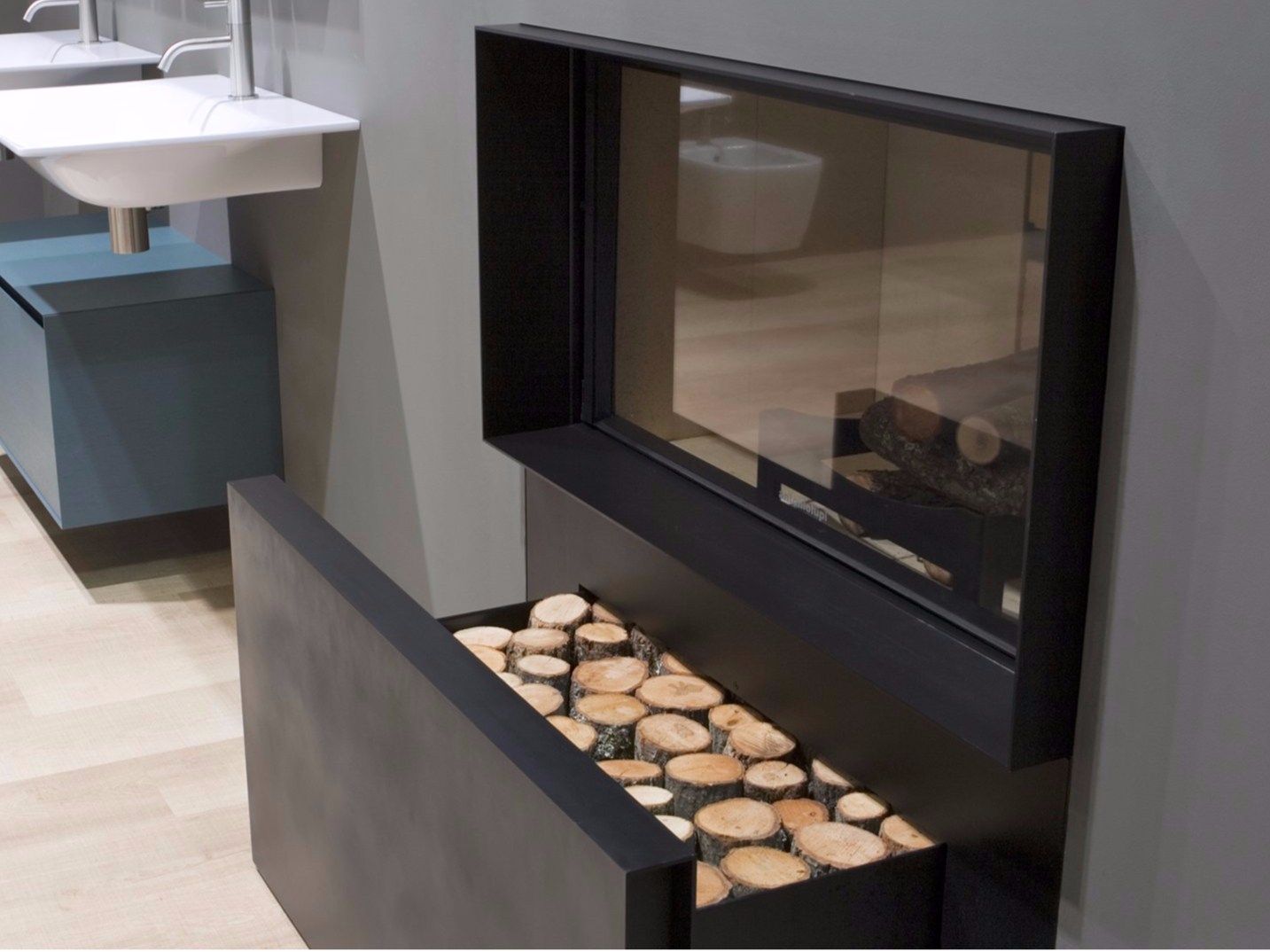 Стальной дровяной камин Antoniolupi SKEMABOX ARCH-00098217