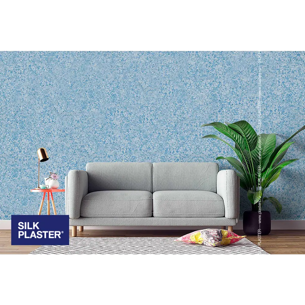 Жидкие обои Silk Plaster Absolute А422 1.3 кг цвет голубой 82736052 STLM-2051438  - Вид №4