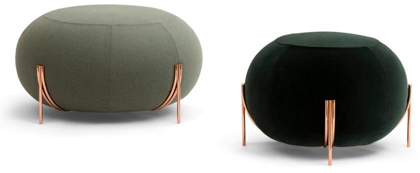 Saba Italia Круглый пуф со съемным чехлом из ткани Geo sun-id-1472474 - Вид №1