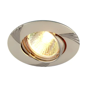 Спот встраиваемый Электростандарт Daniele, GU5.3, 50 Вт, цвет серебро/никель